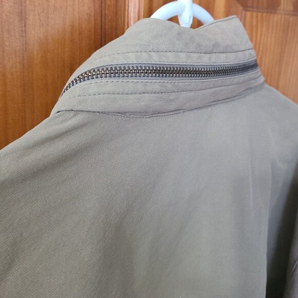 TRANSIT UOMO 213 Tan Khaki Full Zip Hooded Jacket Made in Italy Size Men's M - Picture 4 of 5